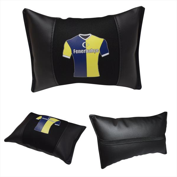 Auto Nackenkissen Nackenpolster Leder und gesticktes Polster Design Türkische Mannschaft FB 1907 Fussballtrikot